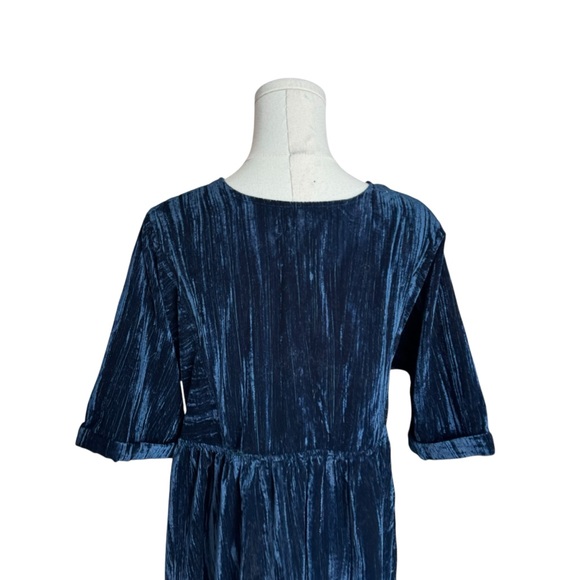 Natural Life - NWT Velvet Burnout Deep V Short Sleeve Dress Sz L/XL - Picture 6 of 8